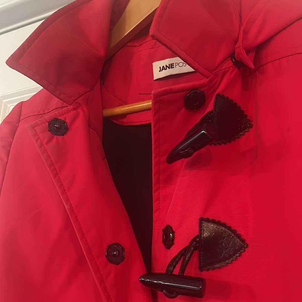 Jane Post Toggle Hooded Raincoat - image 3